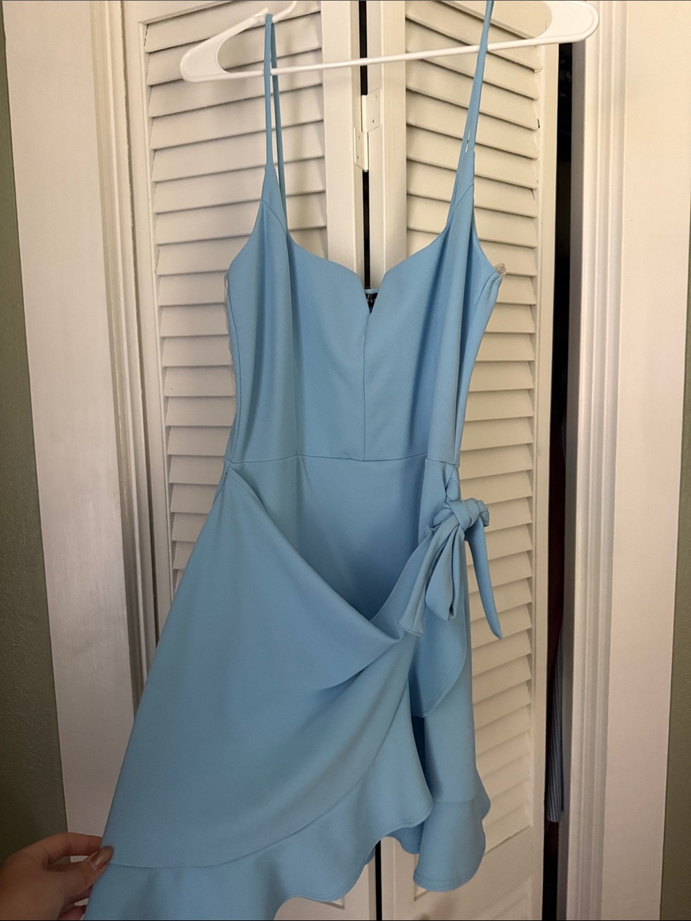 Boutique side tie mini dress
